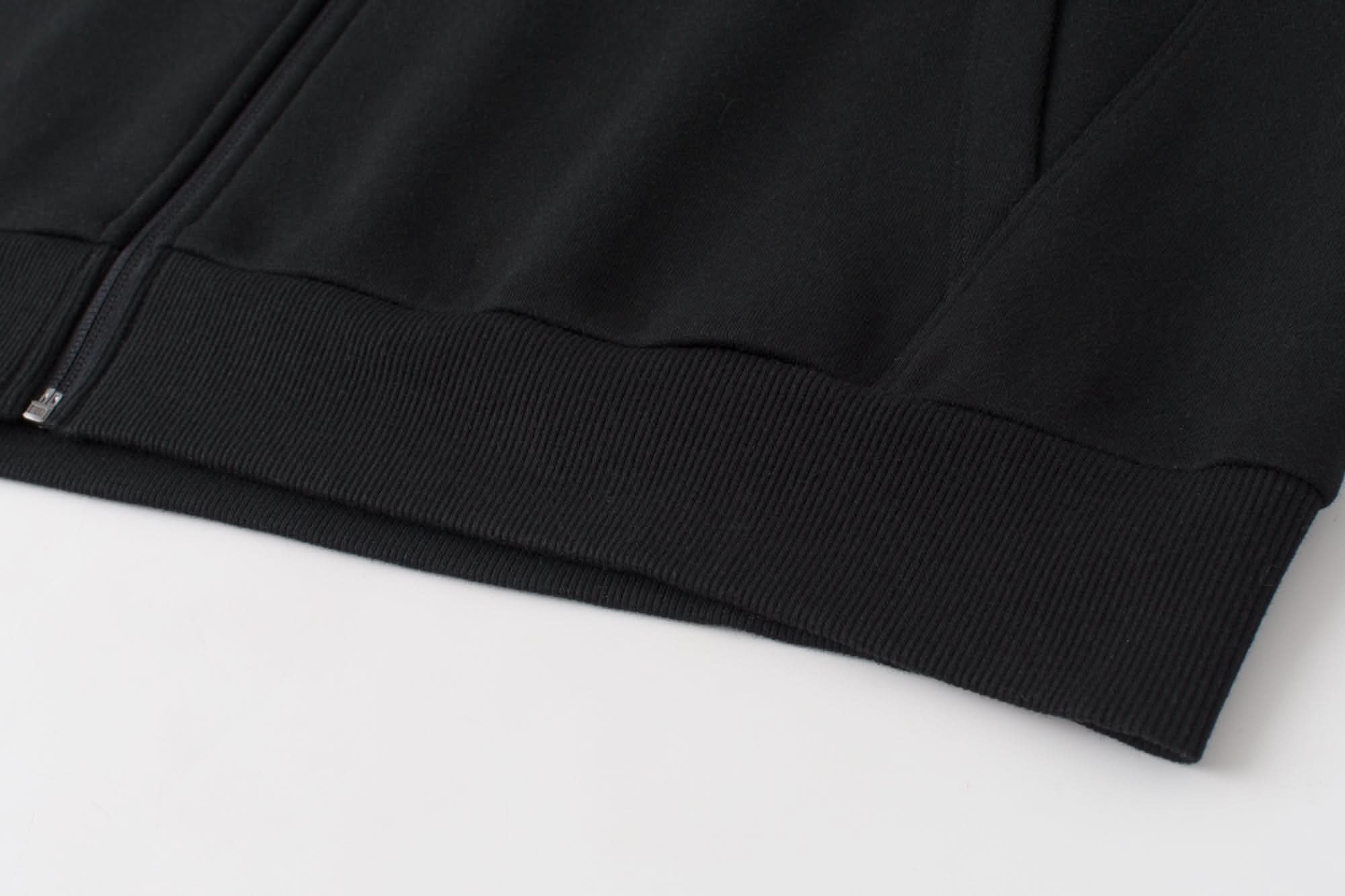 Atlas Full Zip Hoodie Black Hem