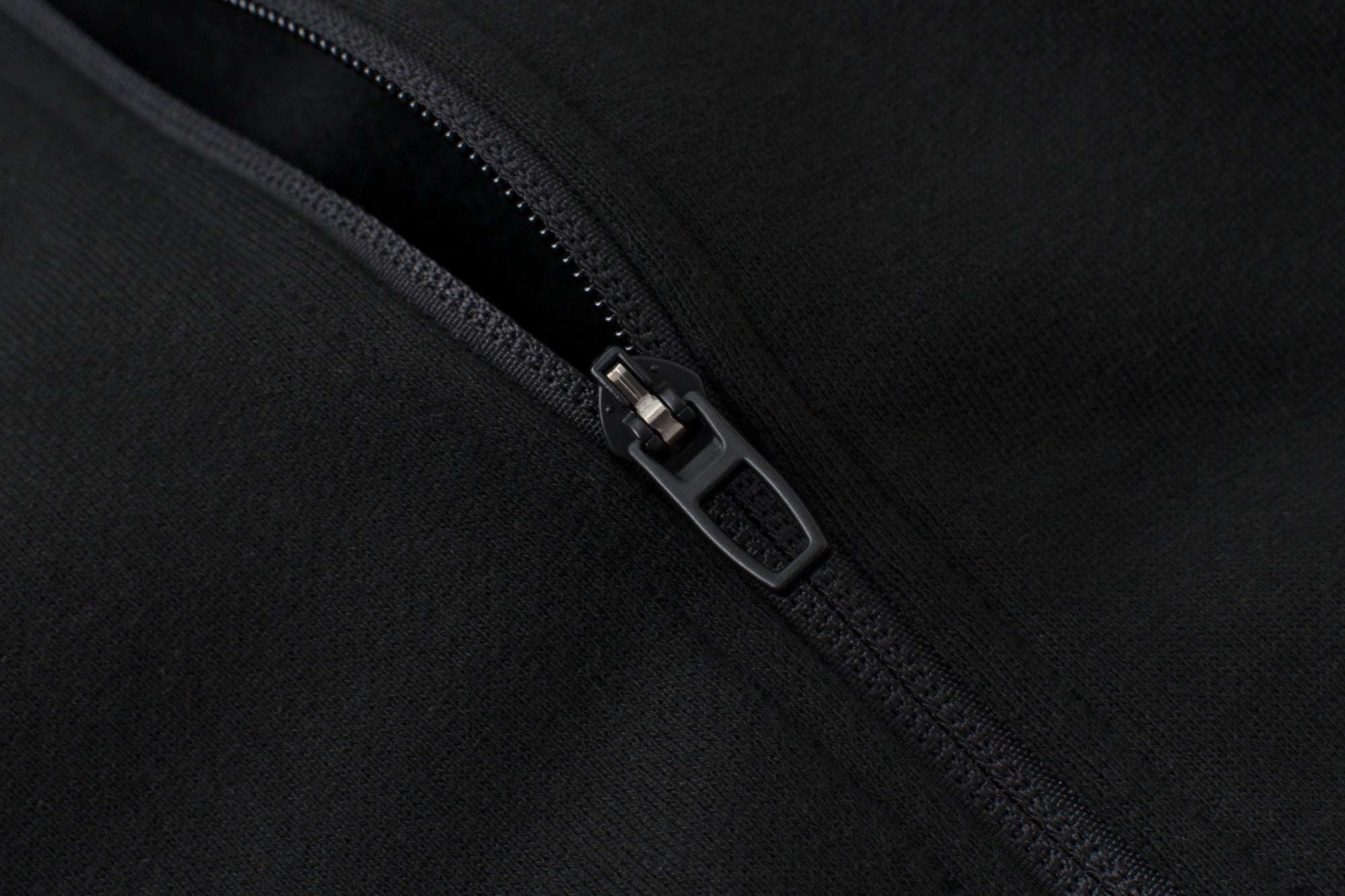  Atlas Full Zip Hoodie Black Front Zipper