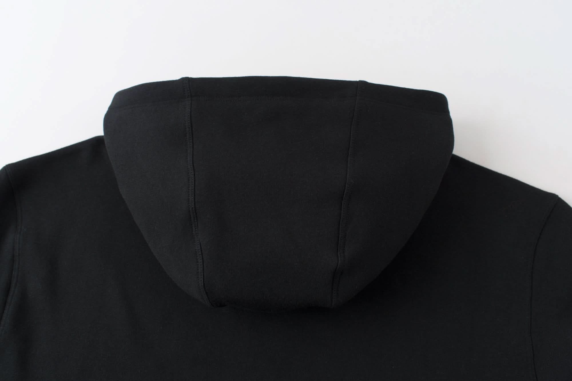 Atlas Full Zip Hoodie Black Back Hood