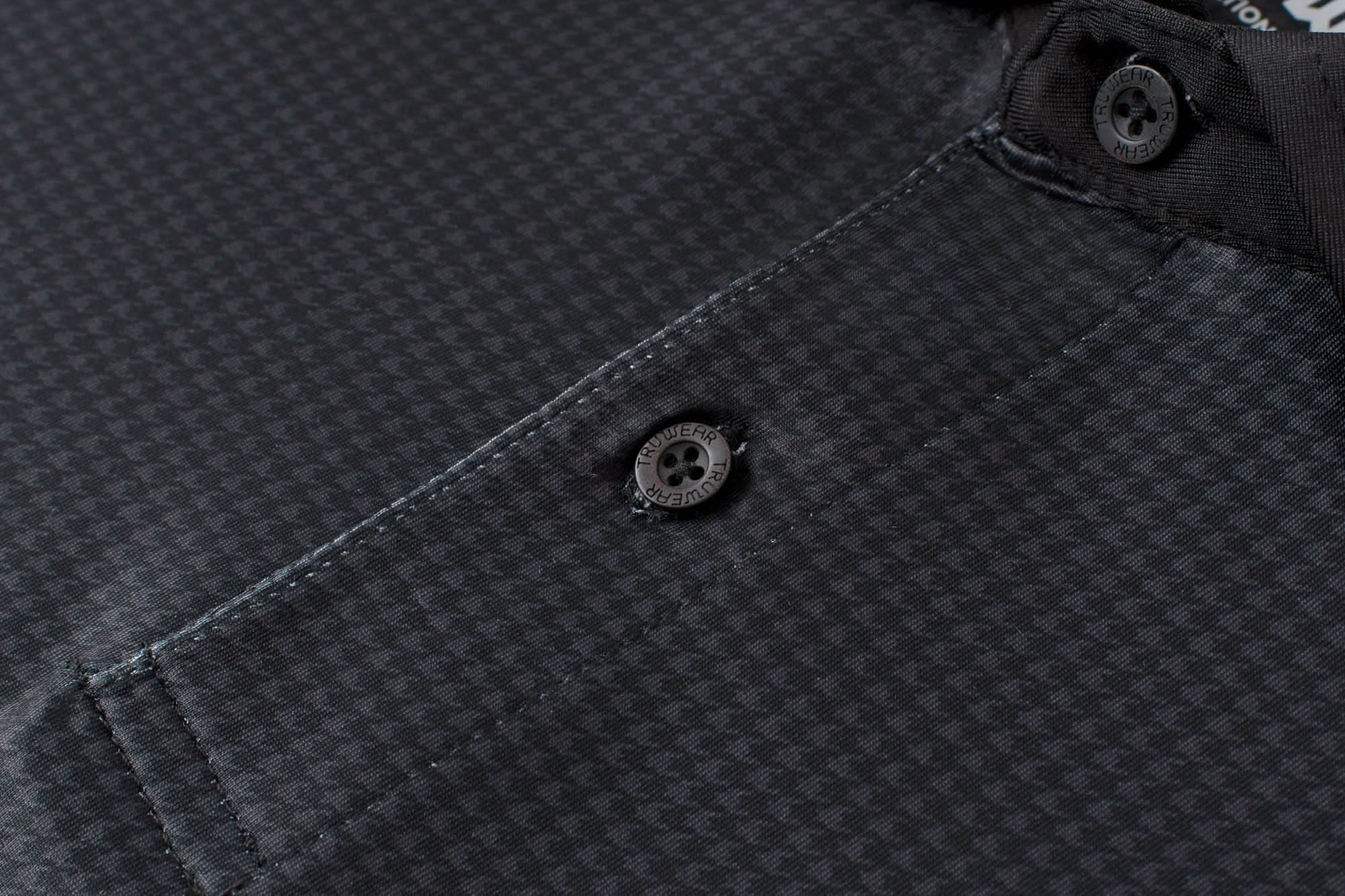 Elevation Polo Black Houndstooth - Black