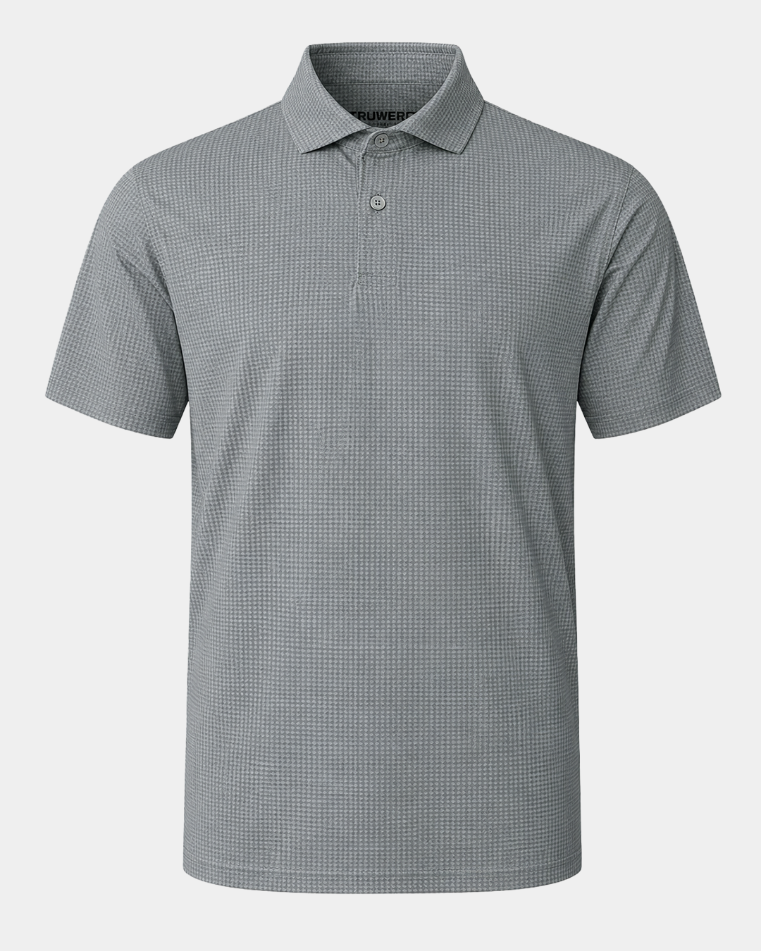 Elevation Light Grey Houndstooth Polo