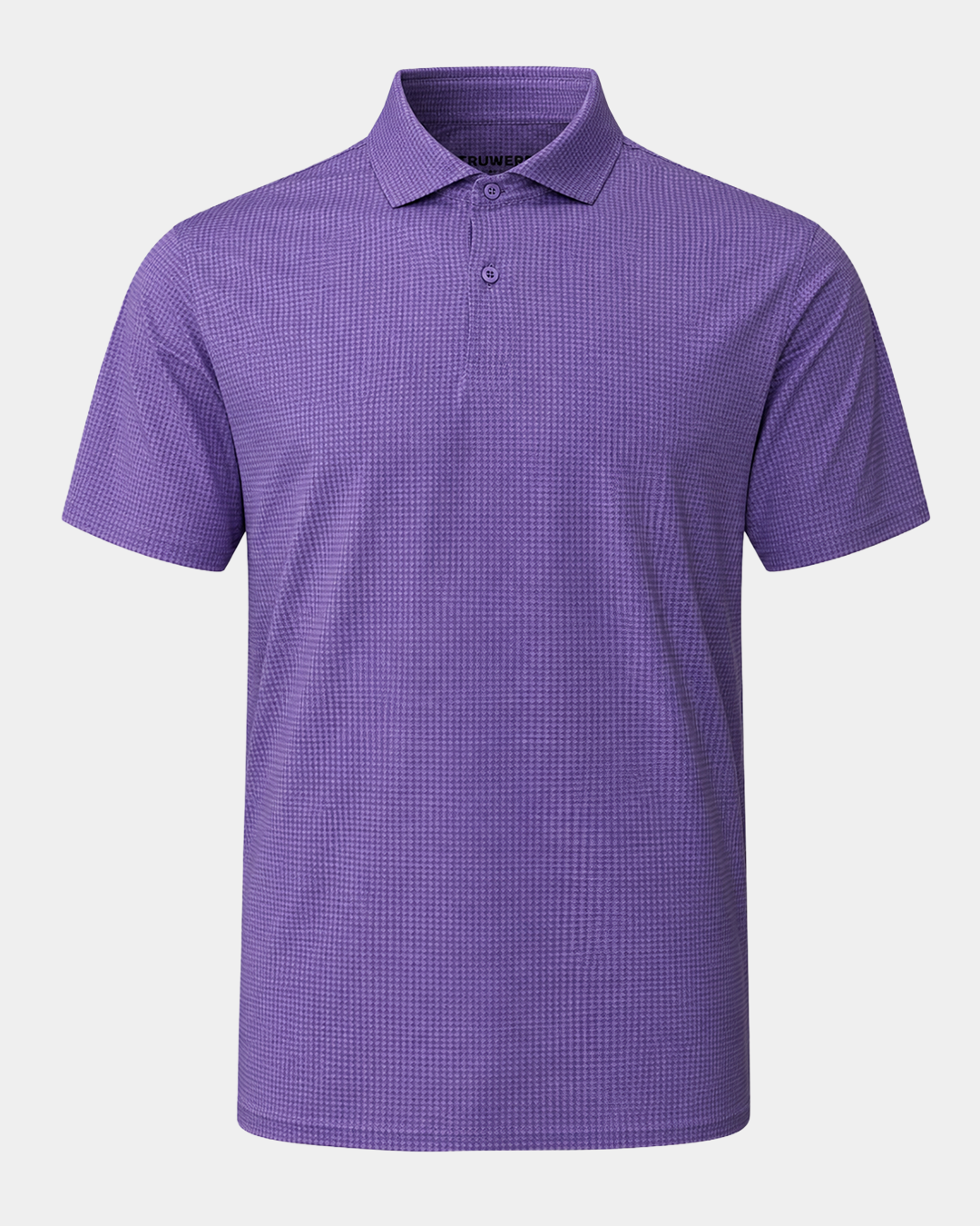 Elevation Fig Purple Houndstooth Polo