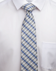 Immortal Royal Blue & Grey Checkered Dress Tie