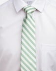 Immortal Green & White Striped Dress Tie - Green &