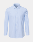 Phenom Professional Light Blue Striped Long Sleeve Men's Dress Shirt