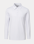 Crest 2.0 Polo Light Grey Long Sleeve - Grey