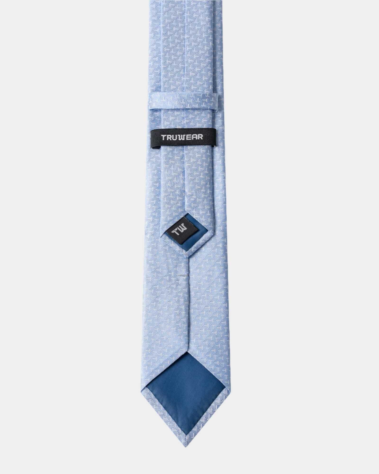 Elite Silk Tie T Pattern Light Blue - Blue