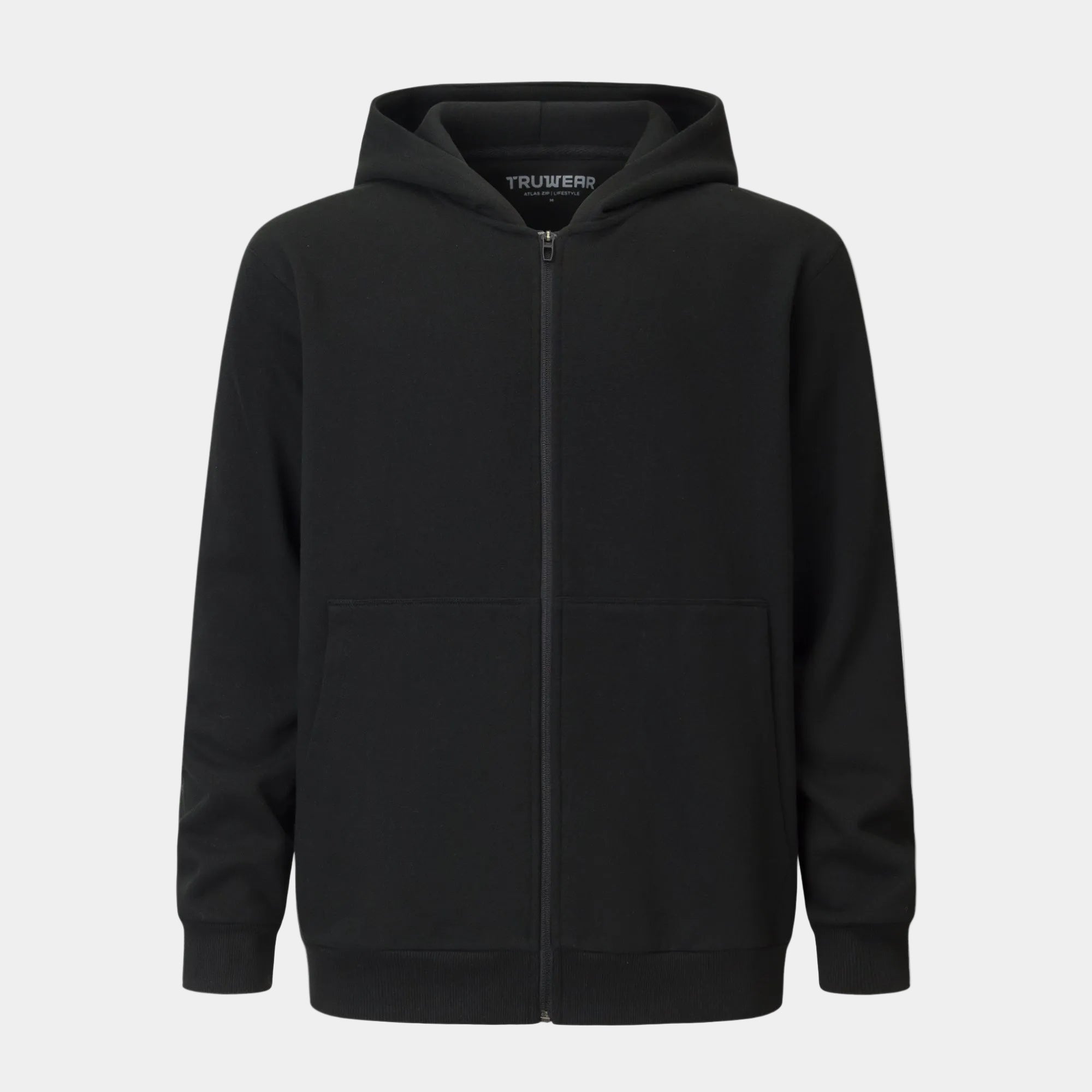  Atlas Full Zip Hoodie Black Front