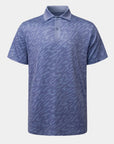 Elevation Polo Tiger Stripe Steel Blue - Blue