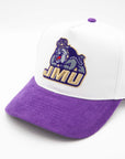 JMU Duke Dog White & Purple Cord Brim Hat