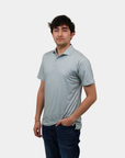 Elevation Light Grey Houndstooth Polo