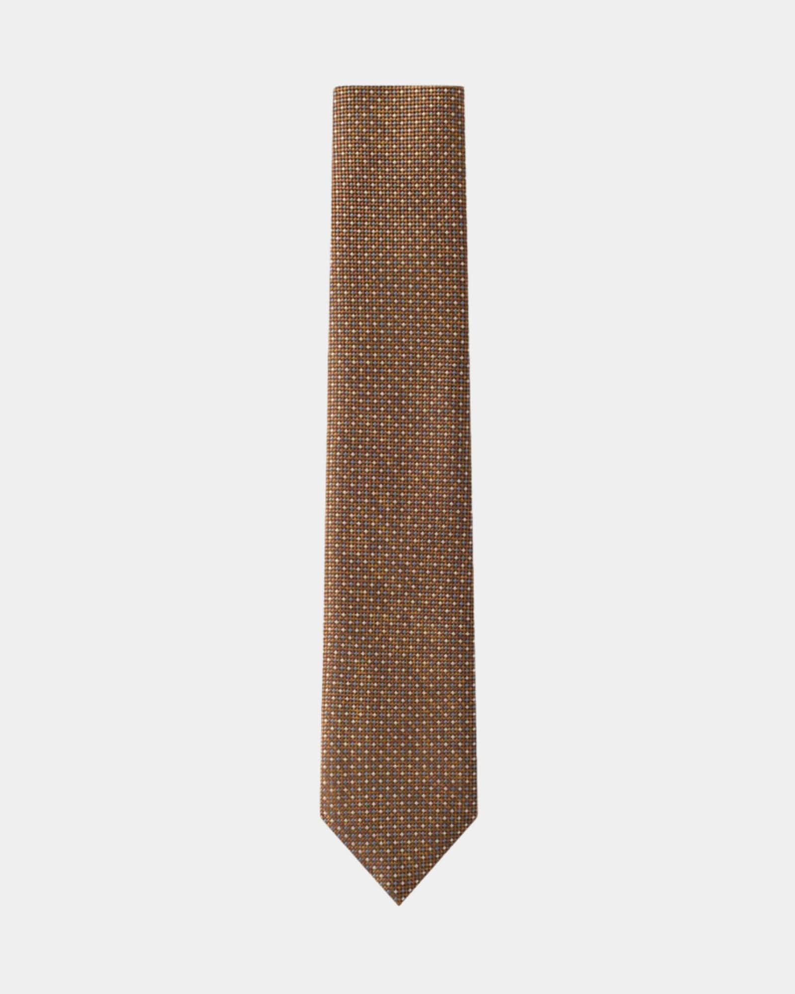 Multi-Dot Tie Brown - Brown