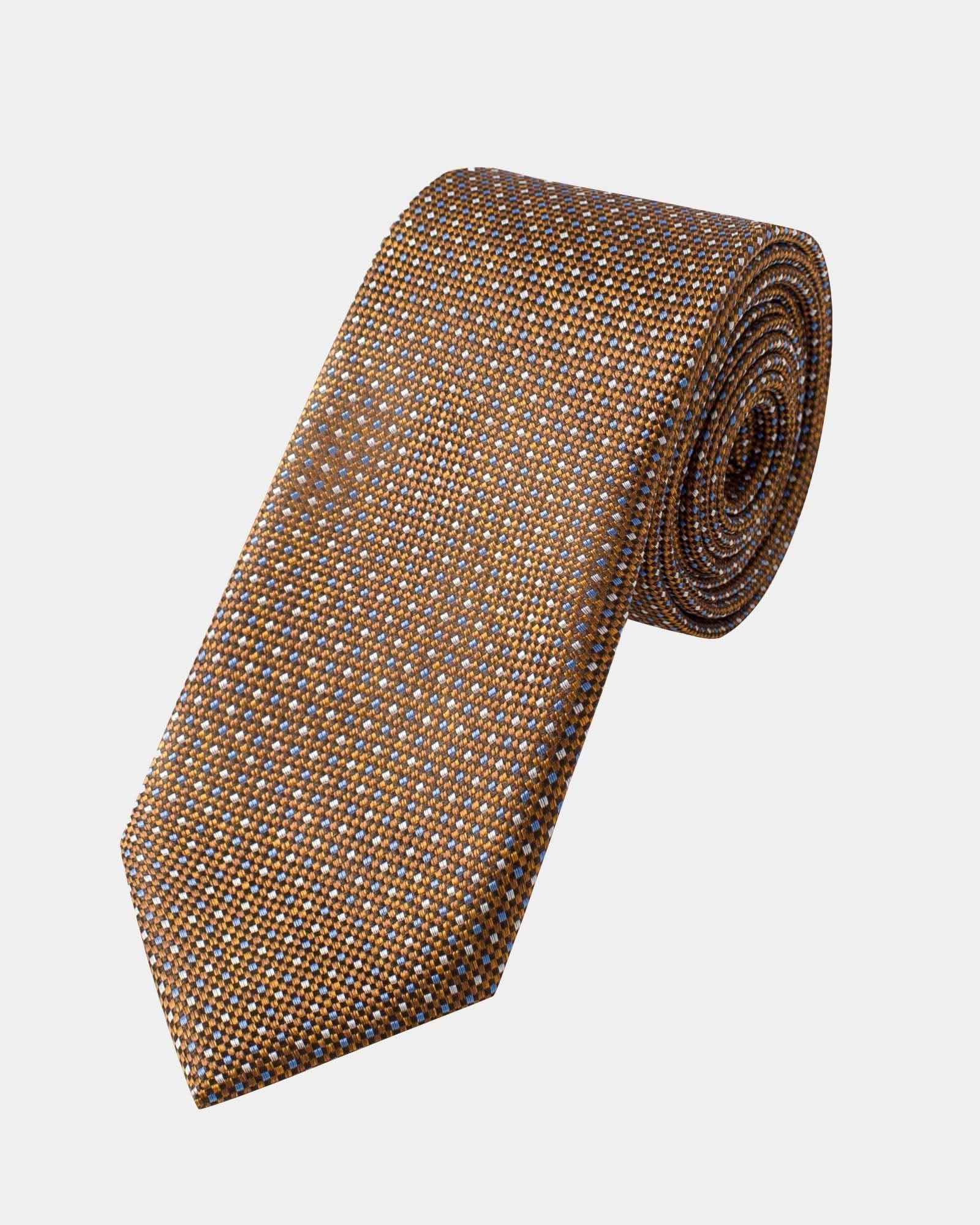 Multi-Dot Tie Brown - Brown