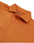 Elevation Peach Houndstooth Polo Collar