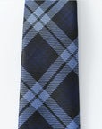 Immortal Powder Blue & Navy Plaid Tie - Blue &