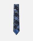 Immortal Powder Blue & Navy Plaid Tie - Blue &