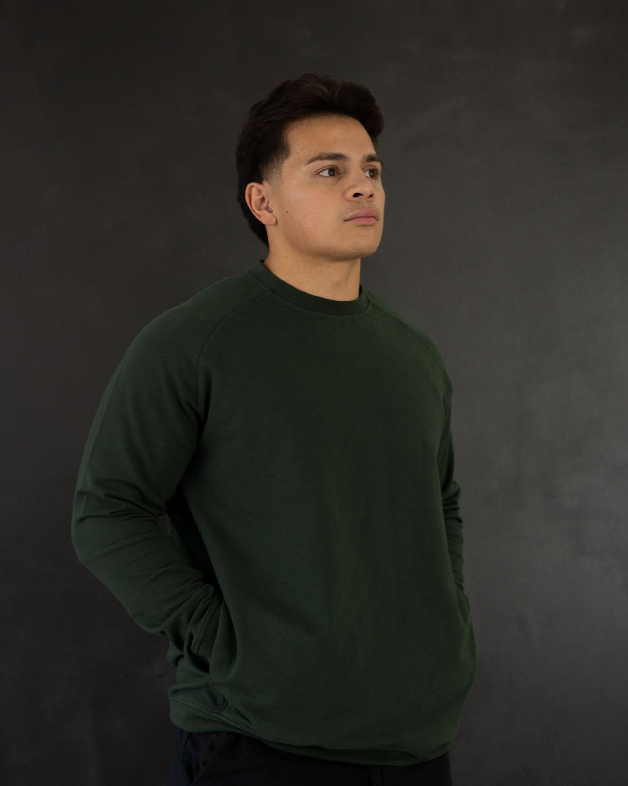 Meridian Dark Green Crewneck - Green