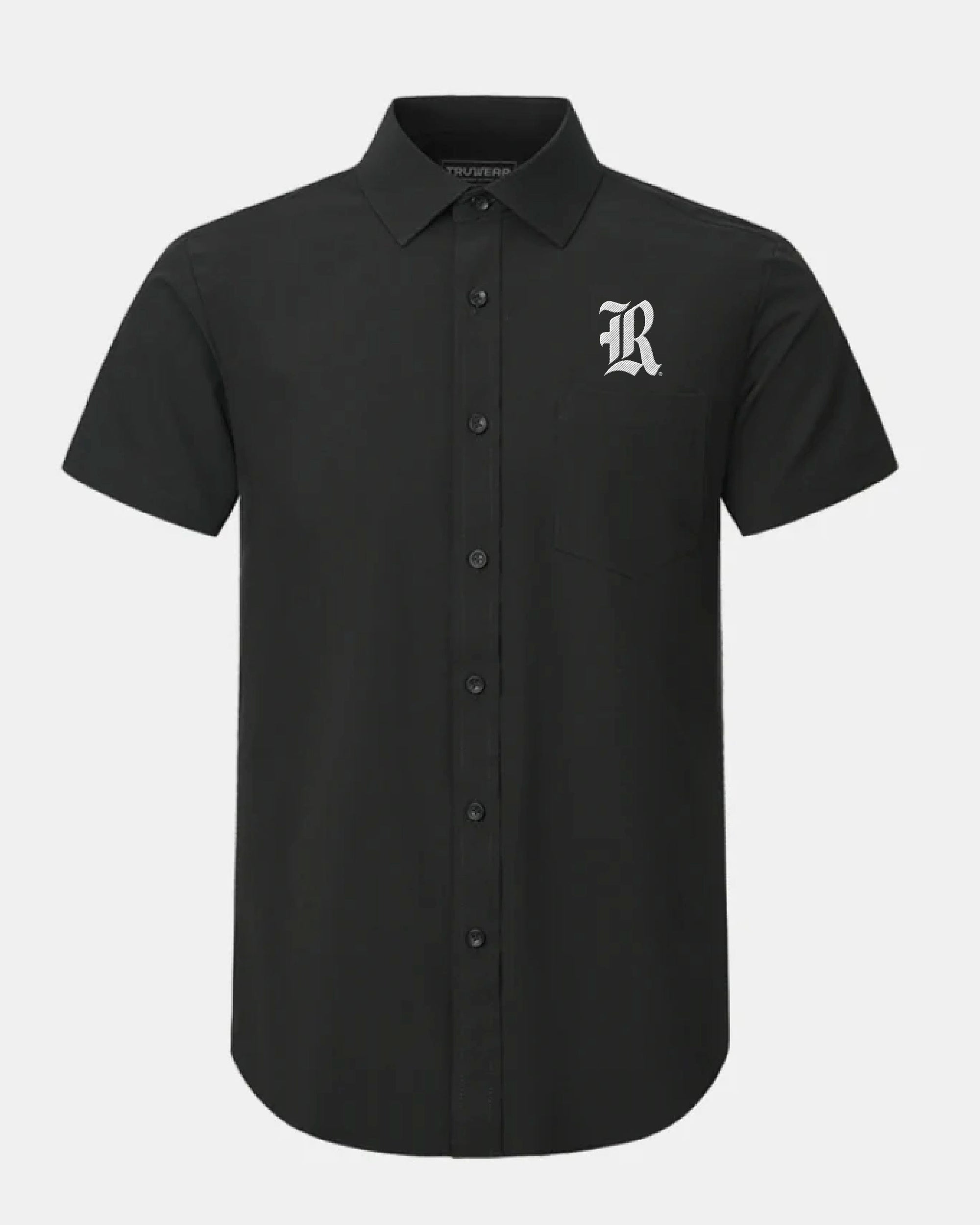 Rice Phenom Classic Black Short Sleeve Dress Shirt