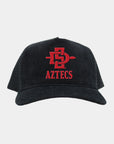 SDSU Black Full Cord Fade Hat