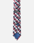 Immortal Tie Checkered Maroon Blue - Maroon