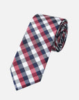 Immortal Tie Checkered Maroon Blue - Maroon