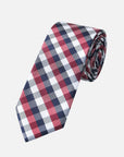 Immortal Tie Checkered Maroon Blue - Maroon