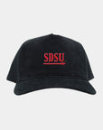 SDSU Black Full Cord Fade Hat