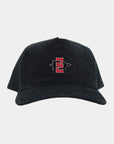SDSU Black Full Cord Fade Hat