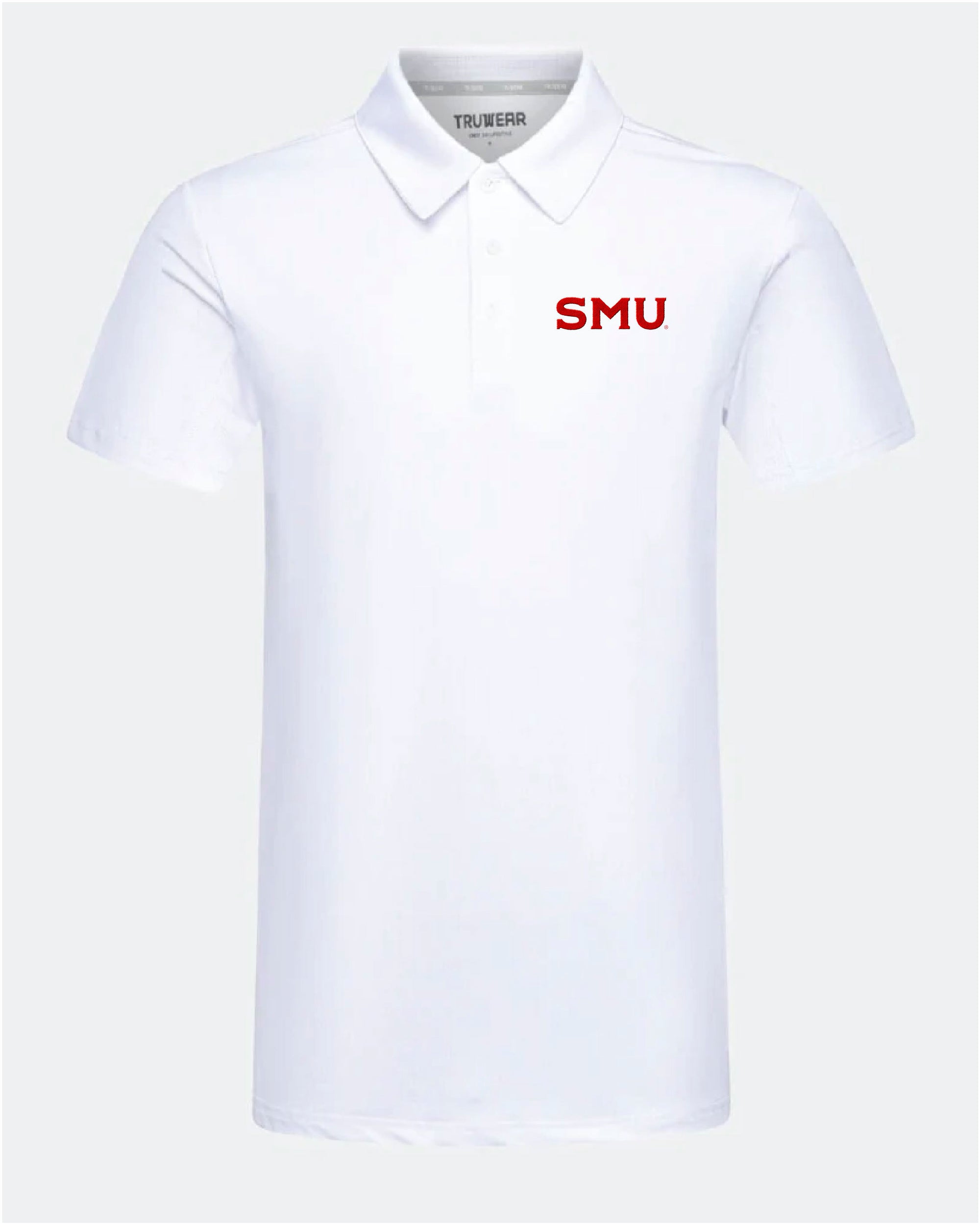 SMU Crest 2.0 White Polo