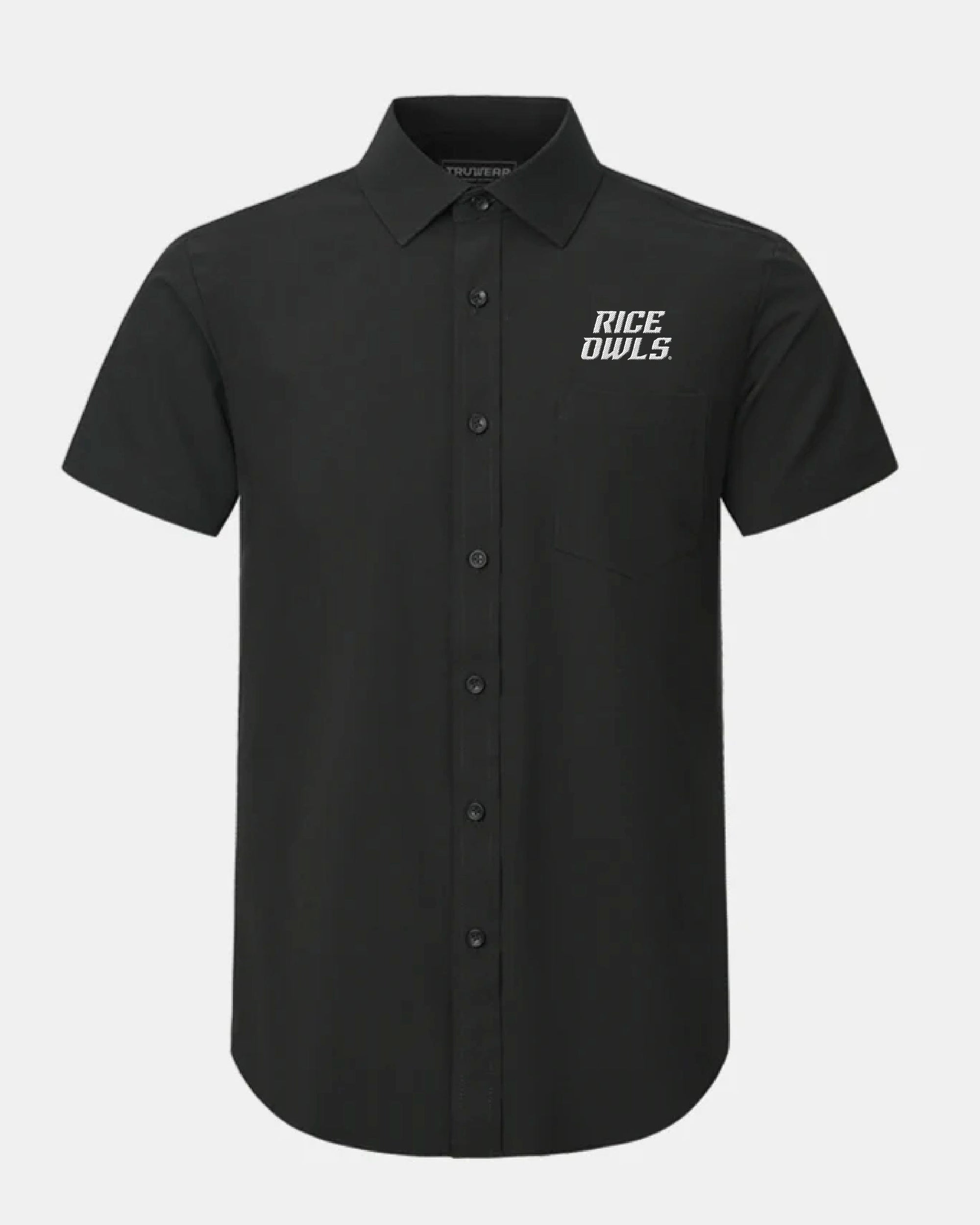 Rice Phenom Classic Black Short Sleeve Dress Shirt