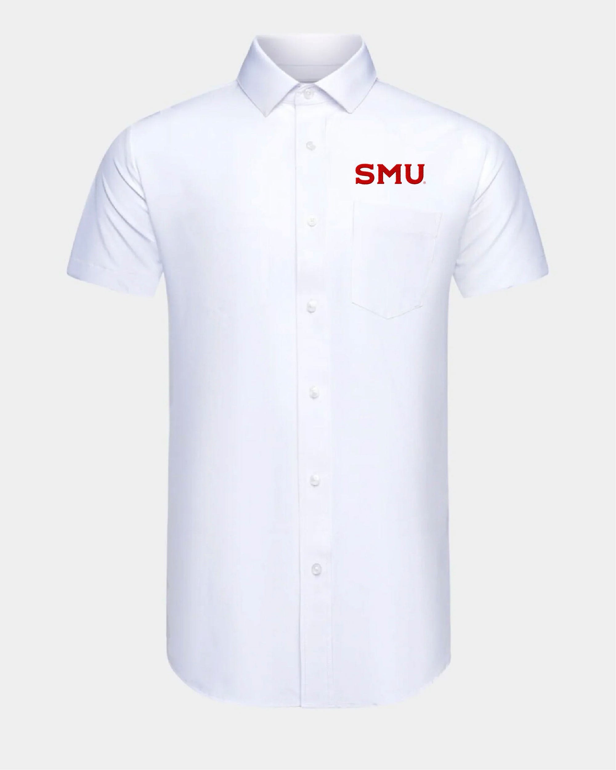 SMU Phenom Classic White Short Sleeve Dress Shirt