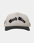 Fade Hat Natural and Houndstooth Utes Arch