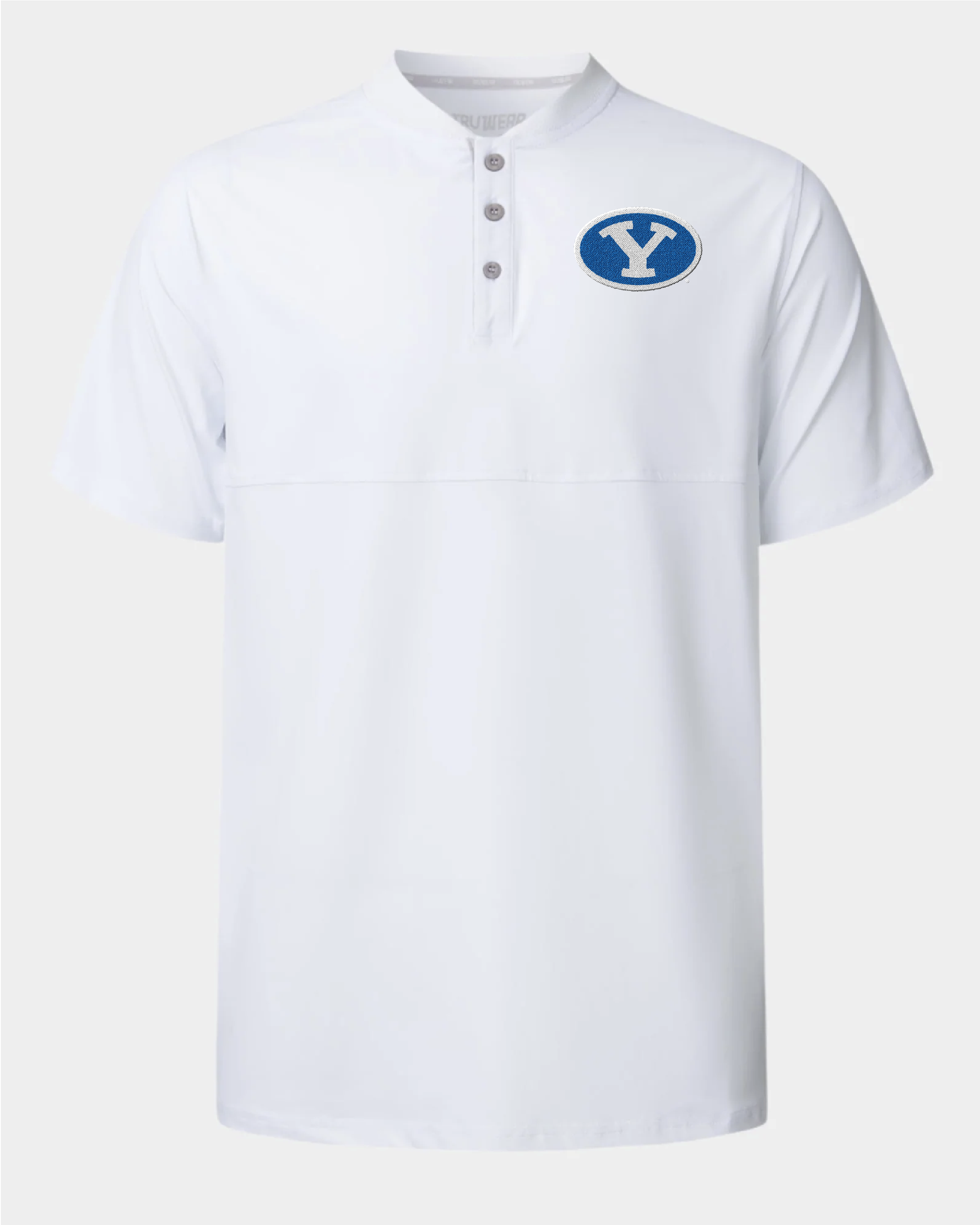 BYU Crown Blade Polo White
