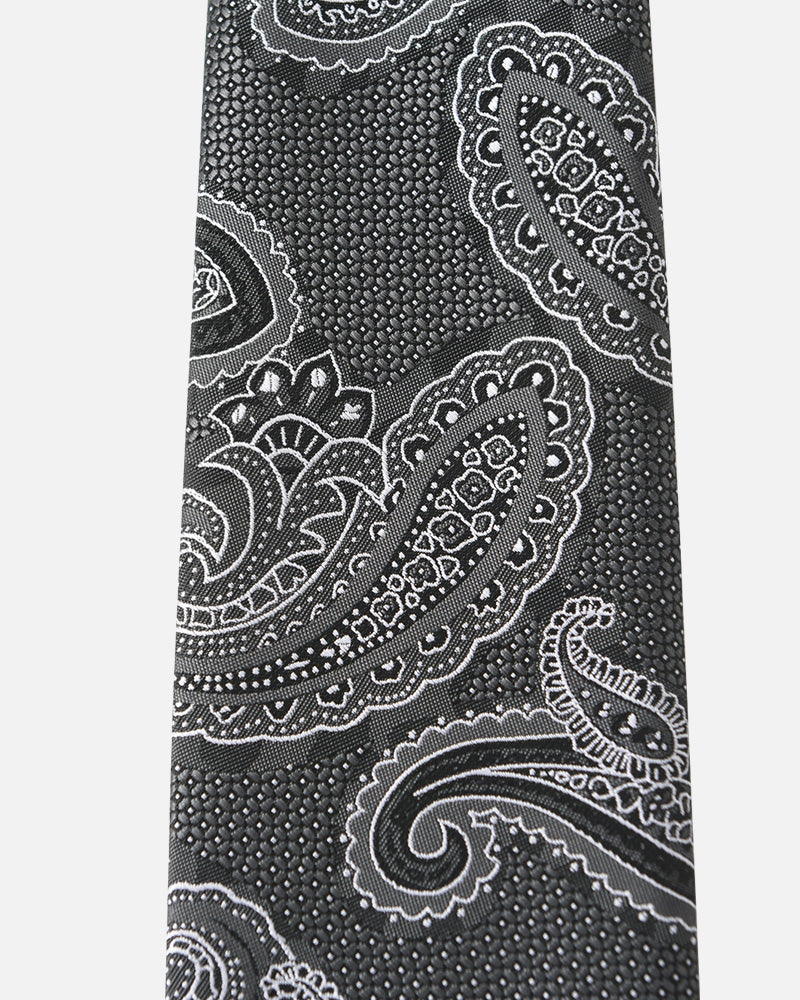 Immortal Paisley Tie Black