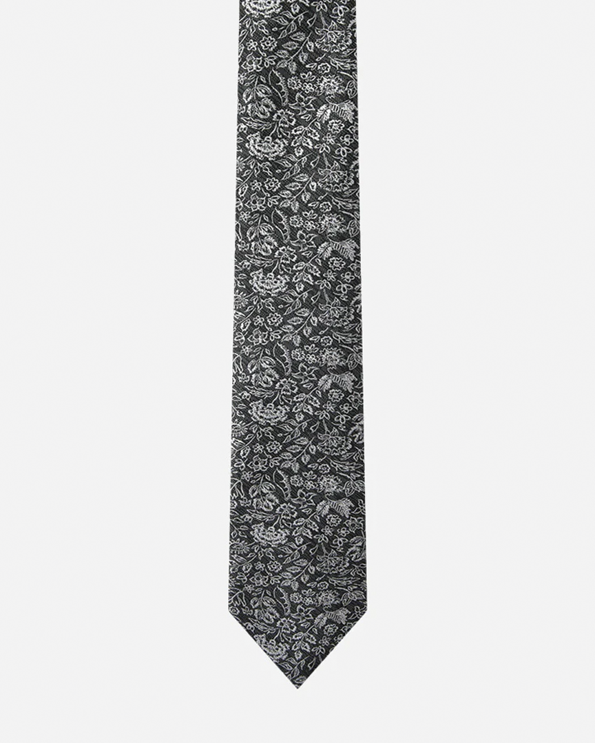 Immortal Floral Tie Black - Black