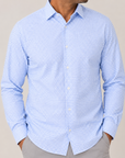 Phenom Professional Light Blue Gingham Dress Shirt