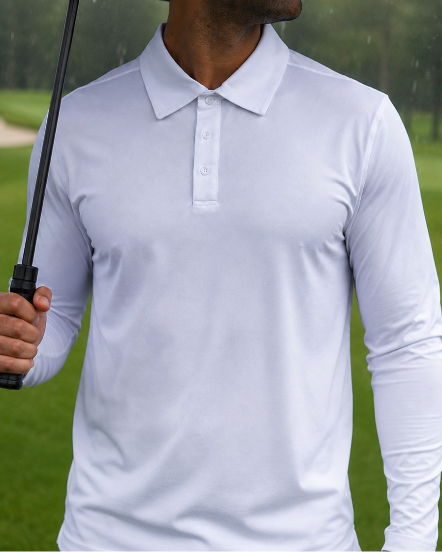 Crest 2.0 Polo Light Grey Long Sleeve