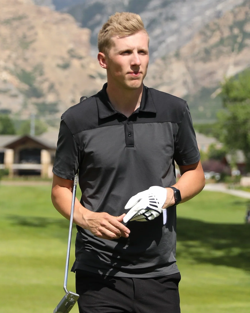 Crest 1.0 Black & Metallic Polo - 1.0 Black