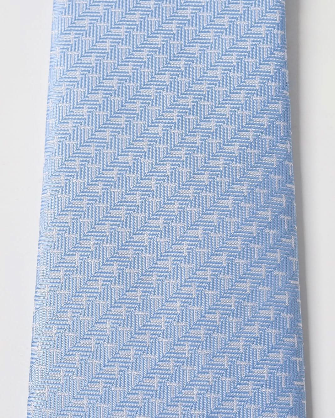 Elite Silk Tie T Pattern Light Blue - Blue