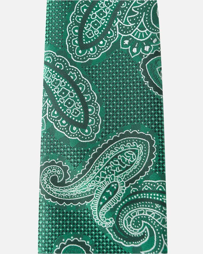 Immortal Paisley Tie Green - Green