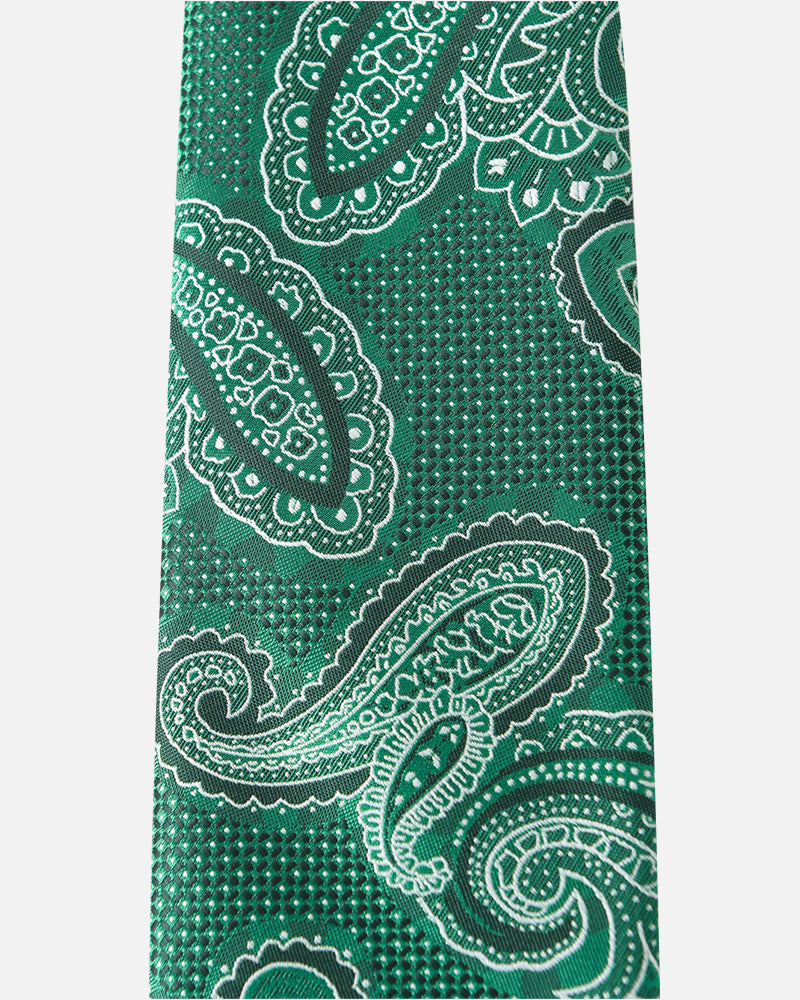 Immortal Paisley Tie Green