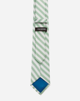 Immortal Green & White Striped Dress Tie - Green &