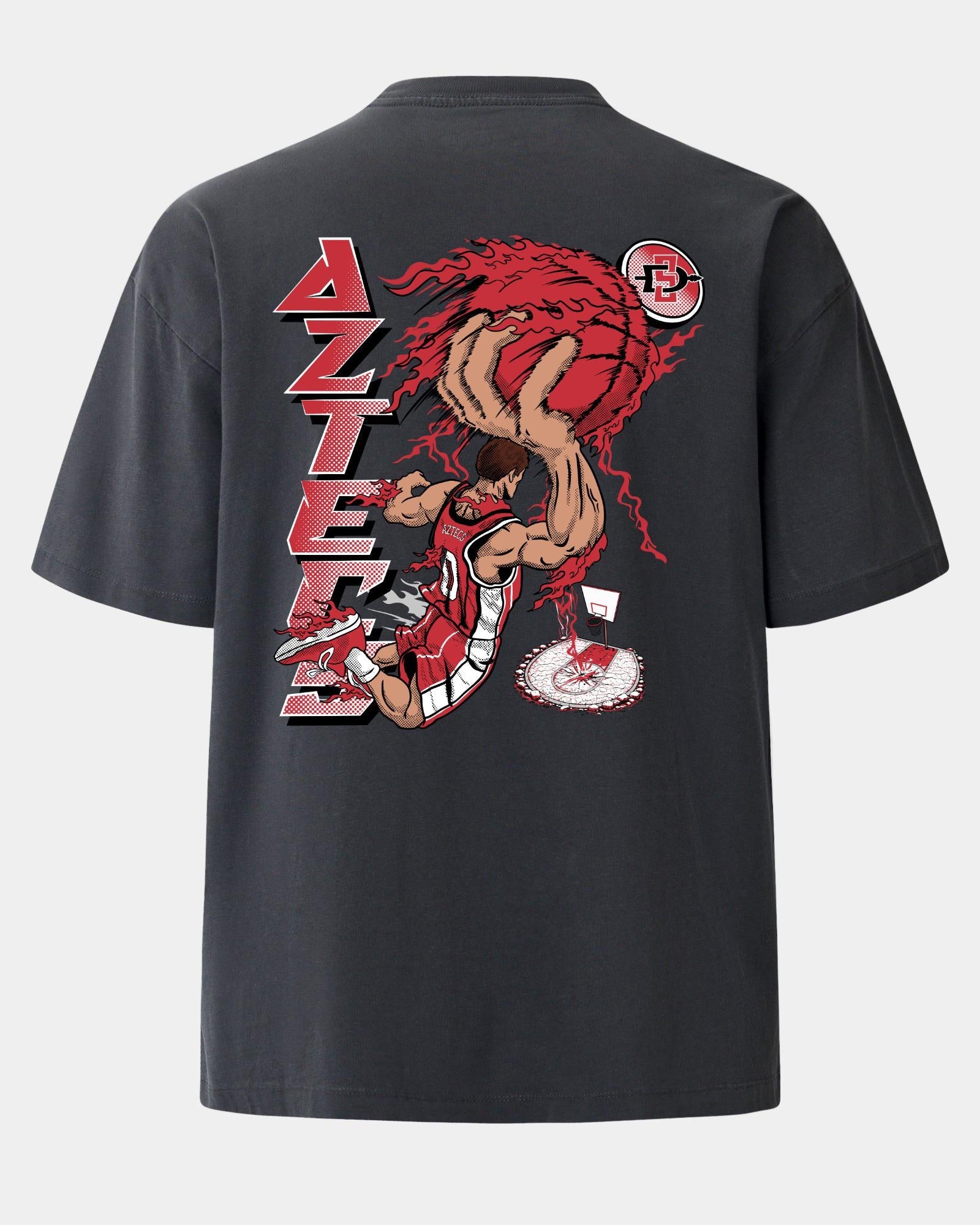 SDSU Slam Dunk Faze Heavyweight Tee Charcoal