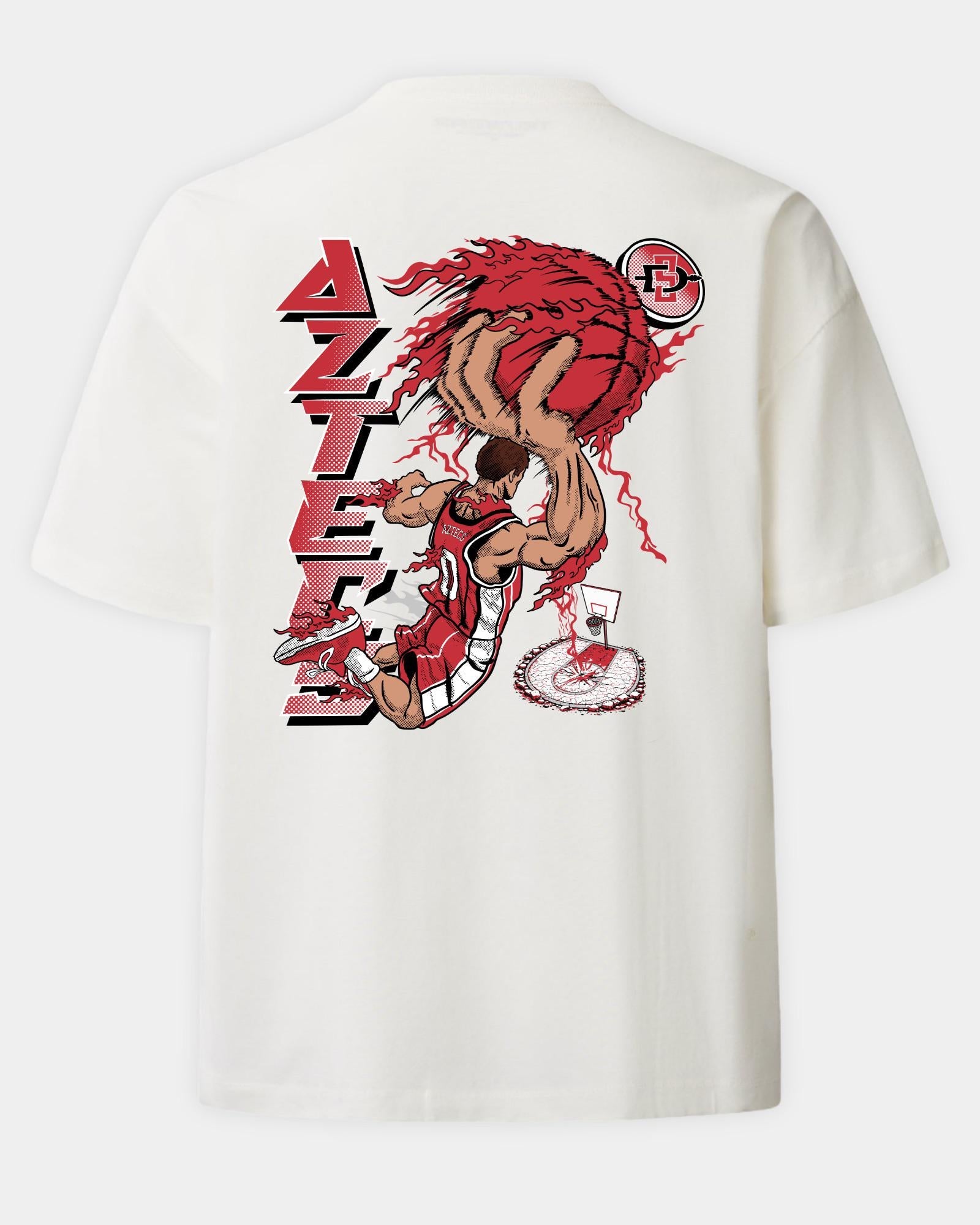 SDSU Slam Dunk Faze Heavyweight Tee Off White
