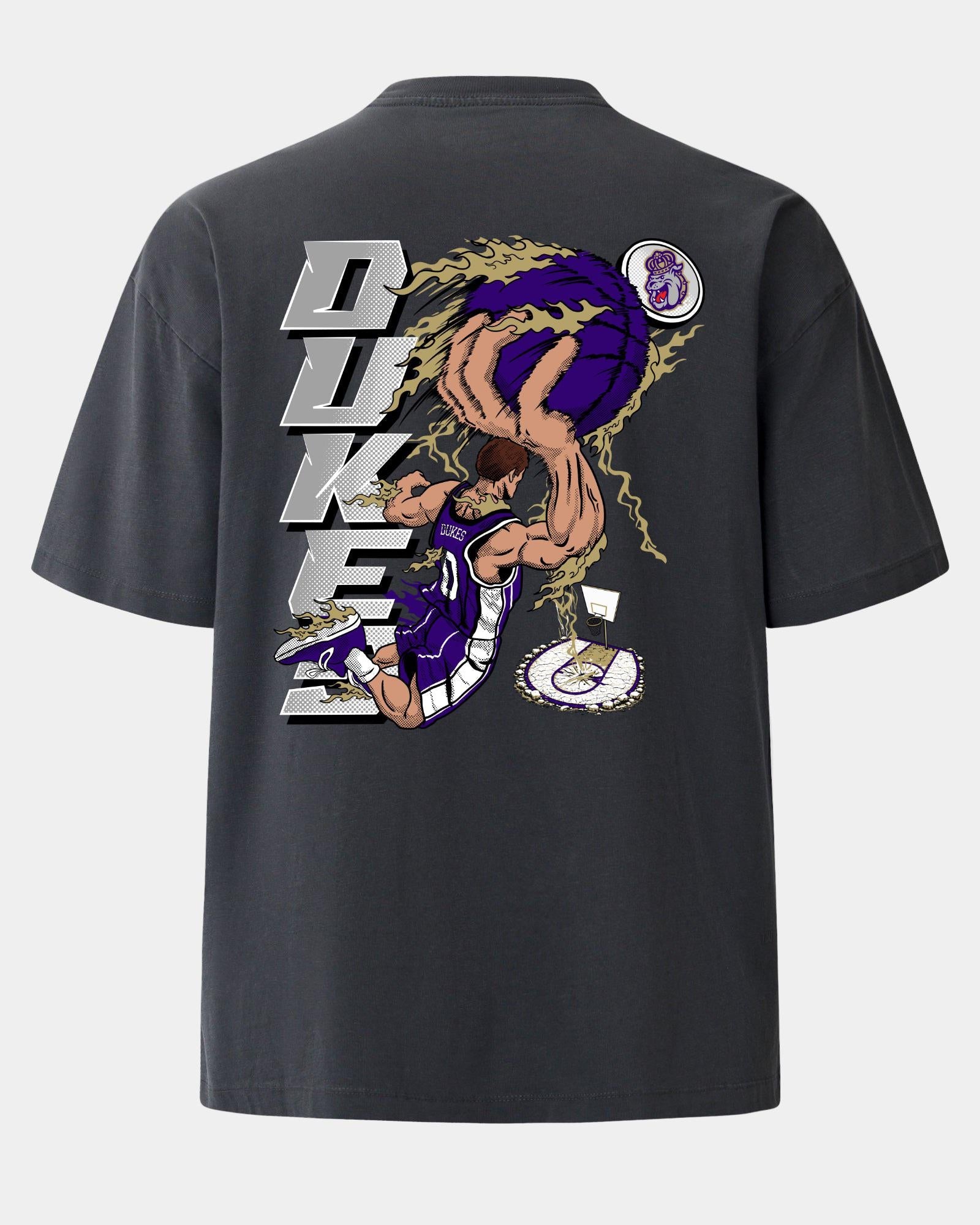 James Madison Slam Dunk Faze Heavyweight Tee Charcoal