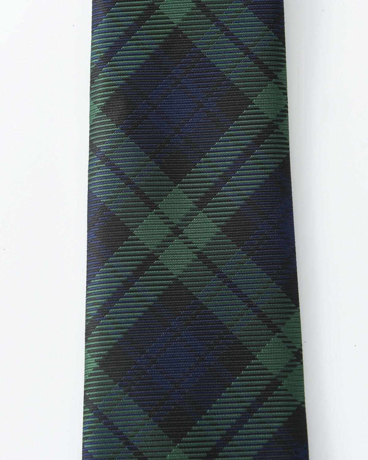 Immortal Green &amp; Navy Plaid Tie - Green &amp;