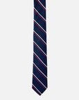 Immortal Navy & Red Striped Dress Tie - Navy &