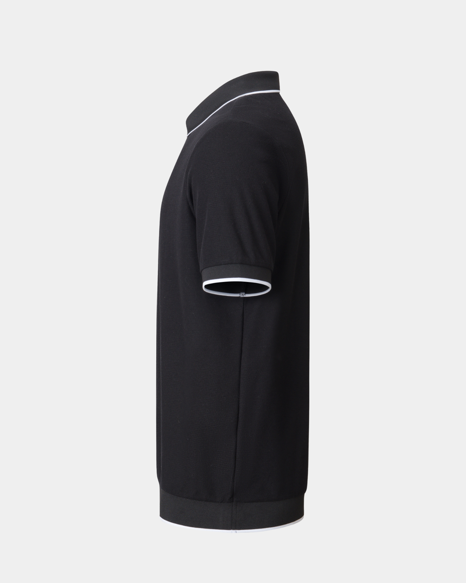 Vanguard Zip Polo Black Side