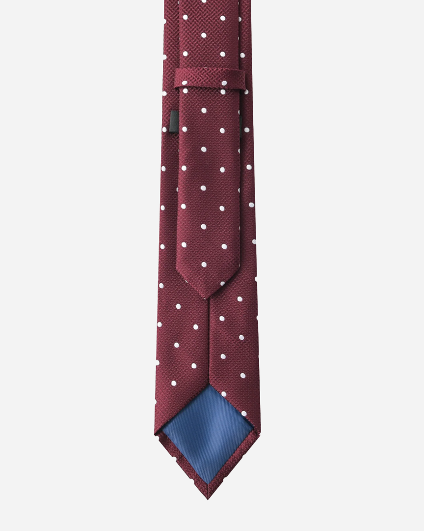 Immortal Maroon Polka-dot Tie - Maroon