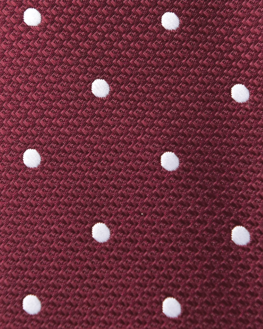 Immortal Maroon Polka-dot Tie